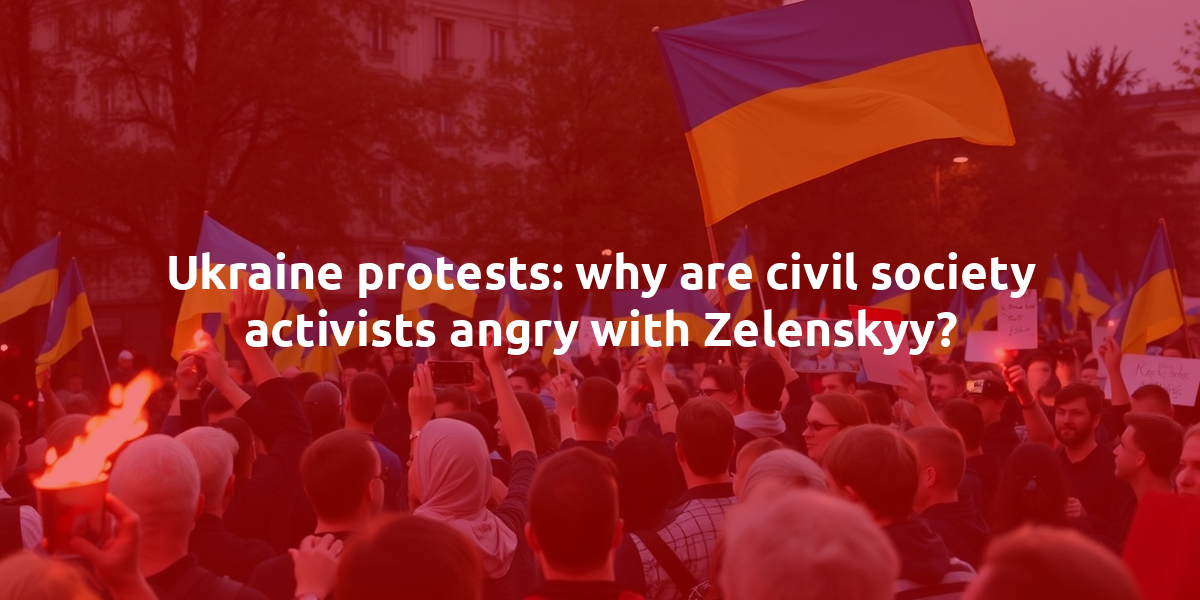 Ukraine protests: why are civil society activists angry with Zelenskyy?